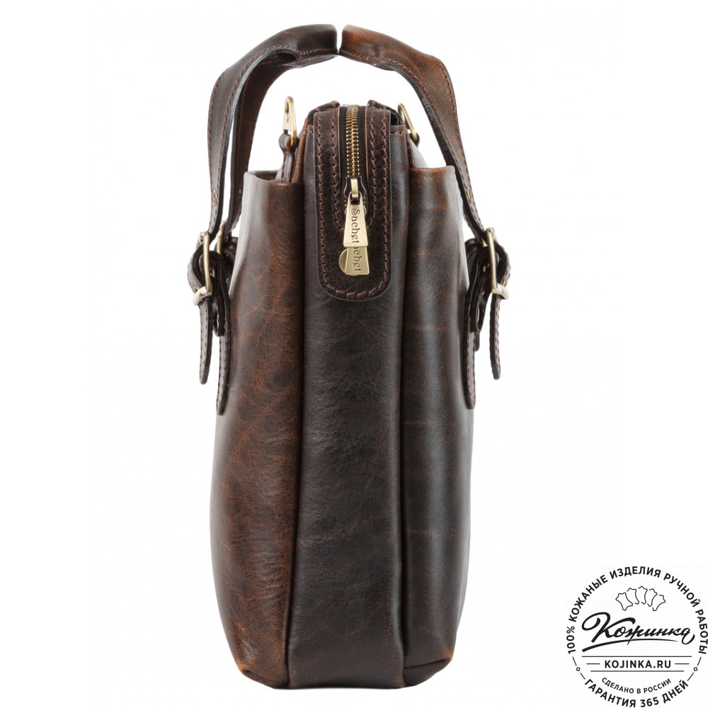 Кожаная деловая сумка "Франклин" (коричневый эксклюзив)